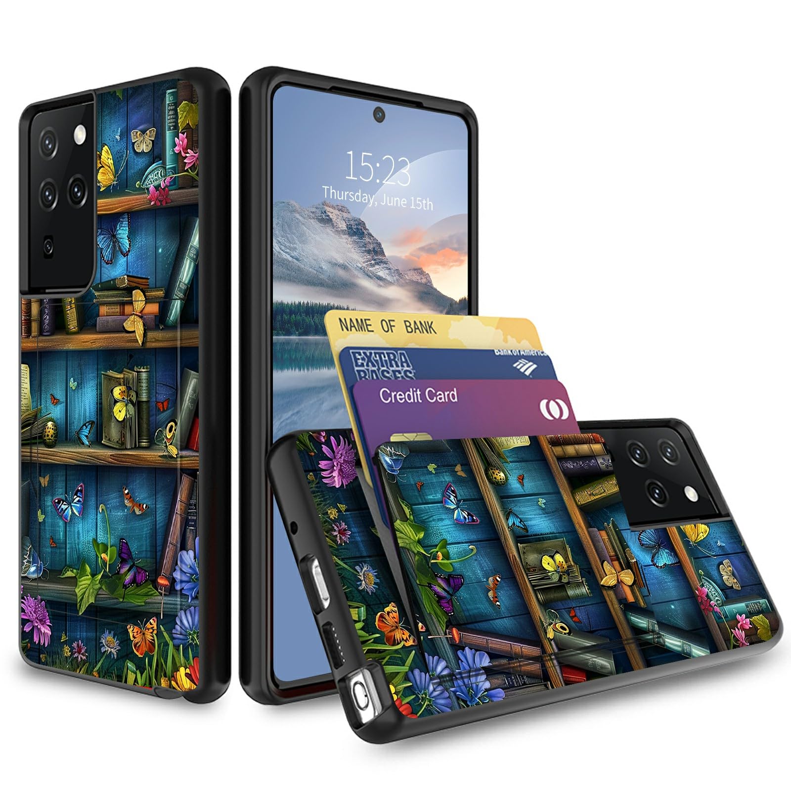 HEAKIERG for Samsung S25 Ultra 5G 6.9" Wallet Case with Card Holder, Dual Layer Protection Full Body Shockproof Kickstand Phone Case for Samsung