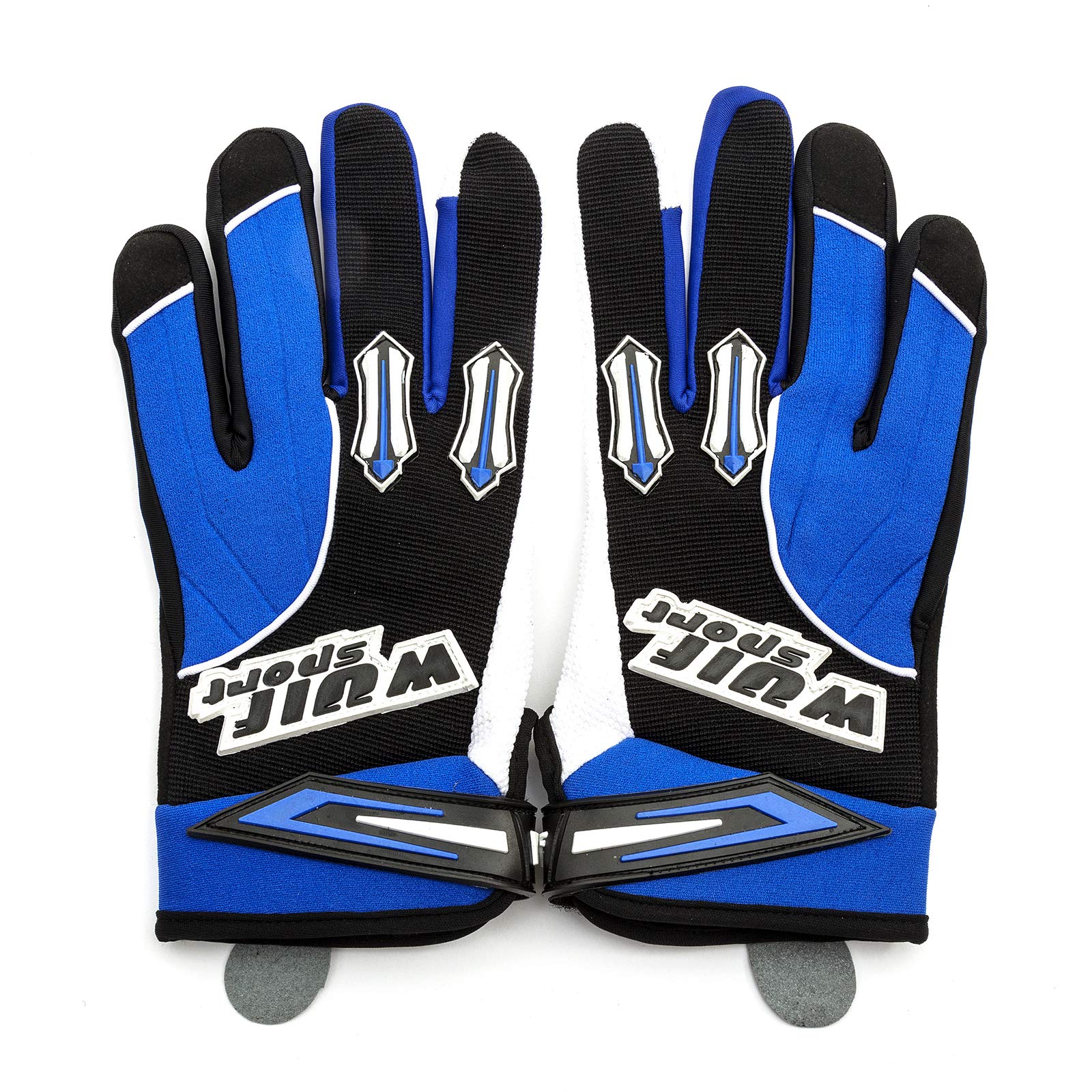 Wulfsport MX Stratos Adult Motocross Gloves, Men's Women's, blue, Medium 9cm