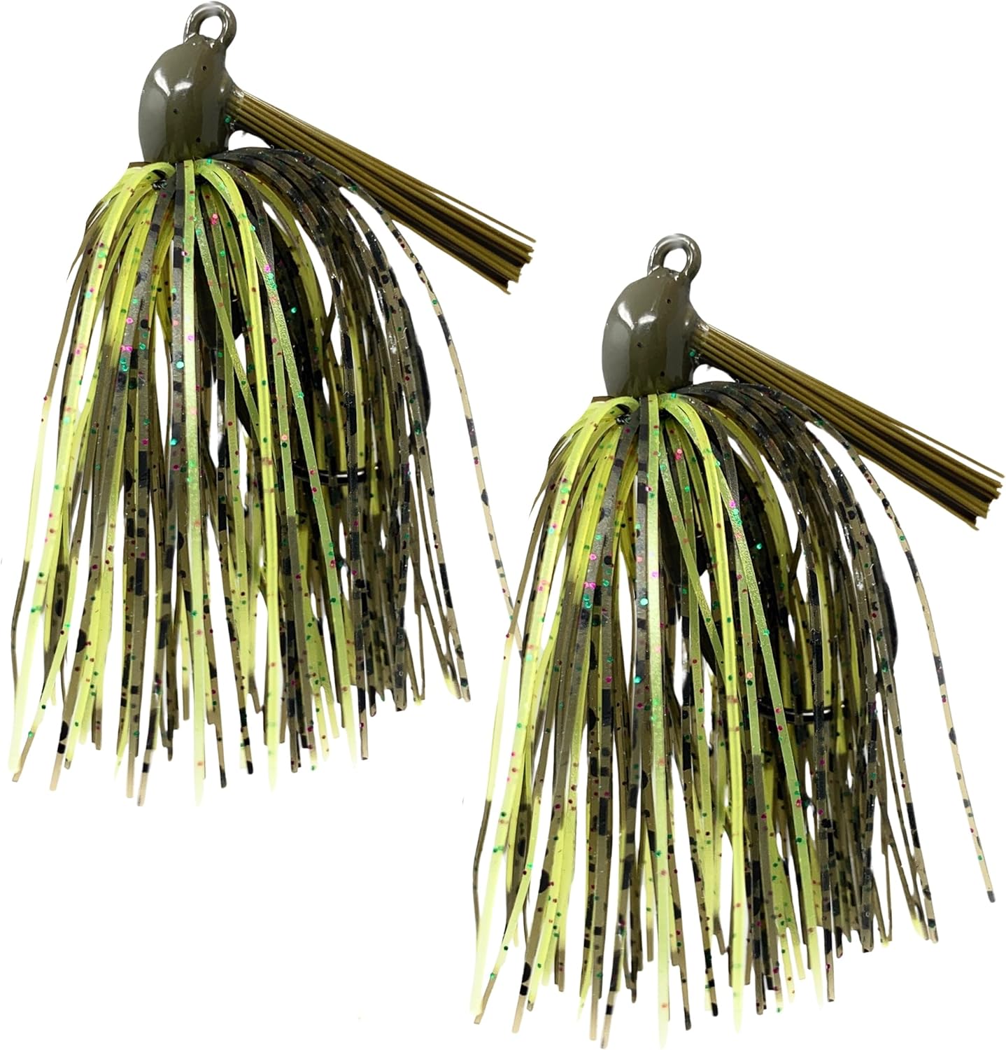 Reaction Tackle Tungsten Swim Jig for Bass Fishing - Weedless Design with 97% Pure Tungsten Jig Head and Silicone Skirt - Fishing Tackle for Pike, Walleye and Muskie and More (2-Pack)