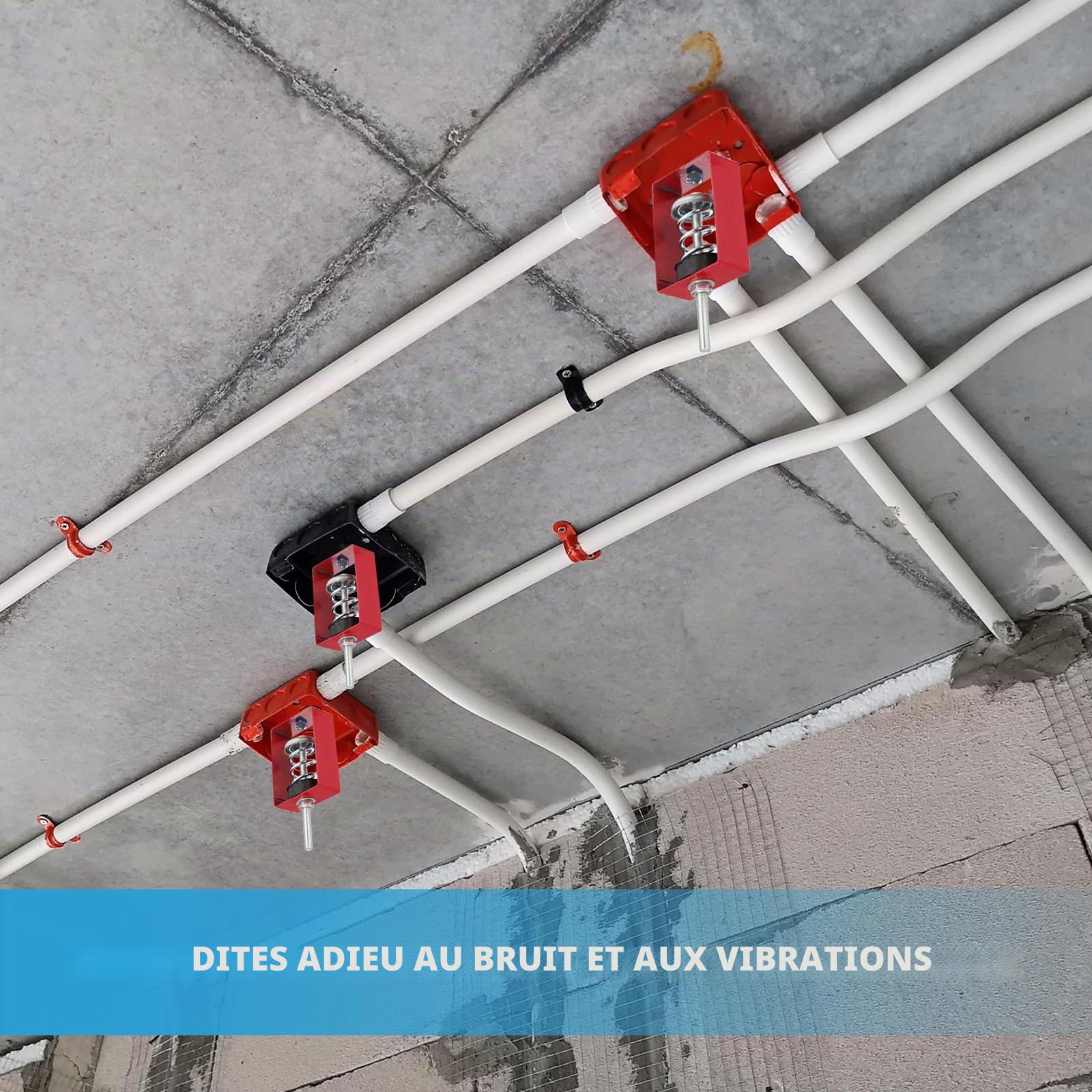 PATIKIL Suspentes Anti-Vibratiles Pour Plafond À Ressort, 8 Pièces 22lbs Supports Anti-Vibration Mécaniques Pour Climatiseur Chambre Salle De Cinéma Studio,(XHS) Bleu
