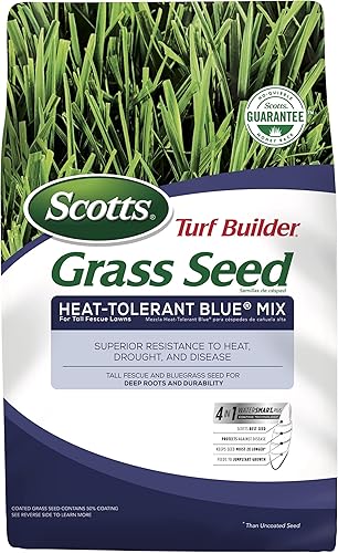 Semillas de césped Scotts Turf Builder resistente al calor variedad Blue Mix