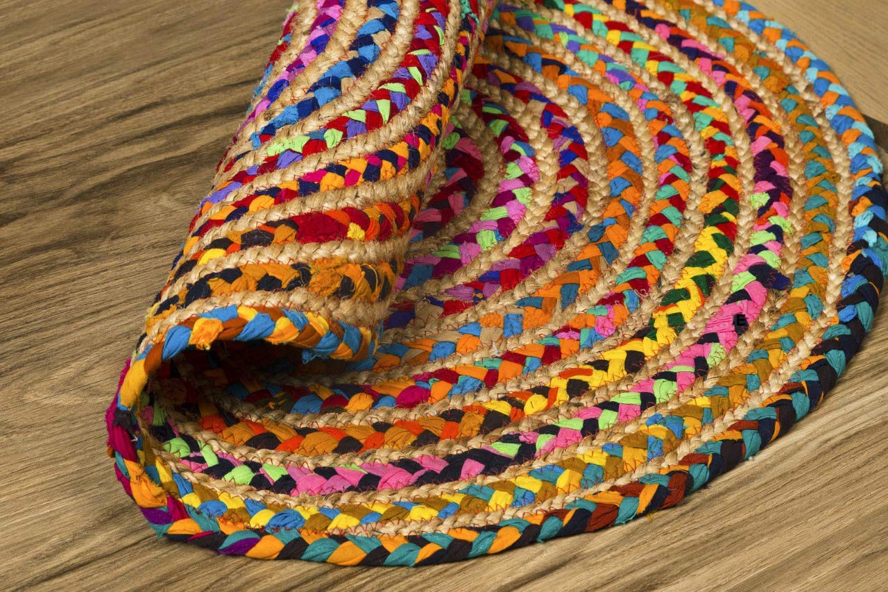 Handwoven Jute Rug - Natural & Reversible -26