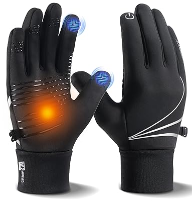 Winter Gloves Men Women, Warm Thermal Windproof Touchscreen Non-Slip,for Cycling Driving Running Hiking