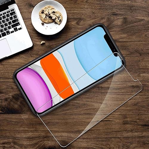 Miniatura 4 de Tahamus Paquete de 3 protectores de pantalla para iPhone 11 Pro Max 6.5 pulgadas + 2 protectores de lente de cámara, película de vidrio templado