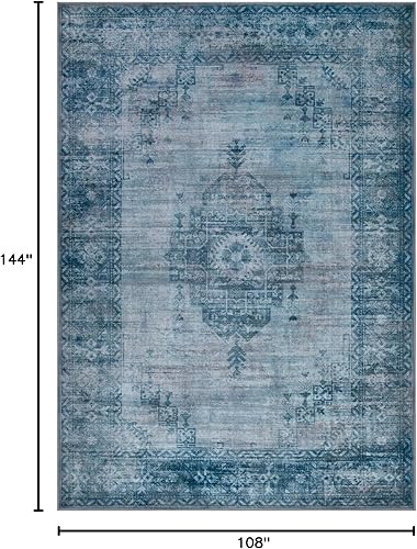 Miniatura 2 de Alfombras de área para dormitorio, sala de estar, alfombra lavable de 5 x 7, alfombra vintage de estilo bohemio, suave, esponjosa, alfombra de piso