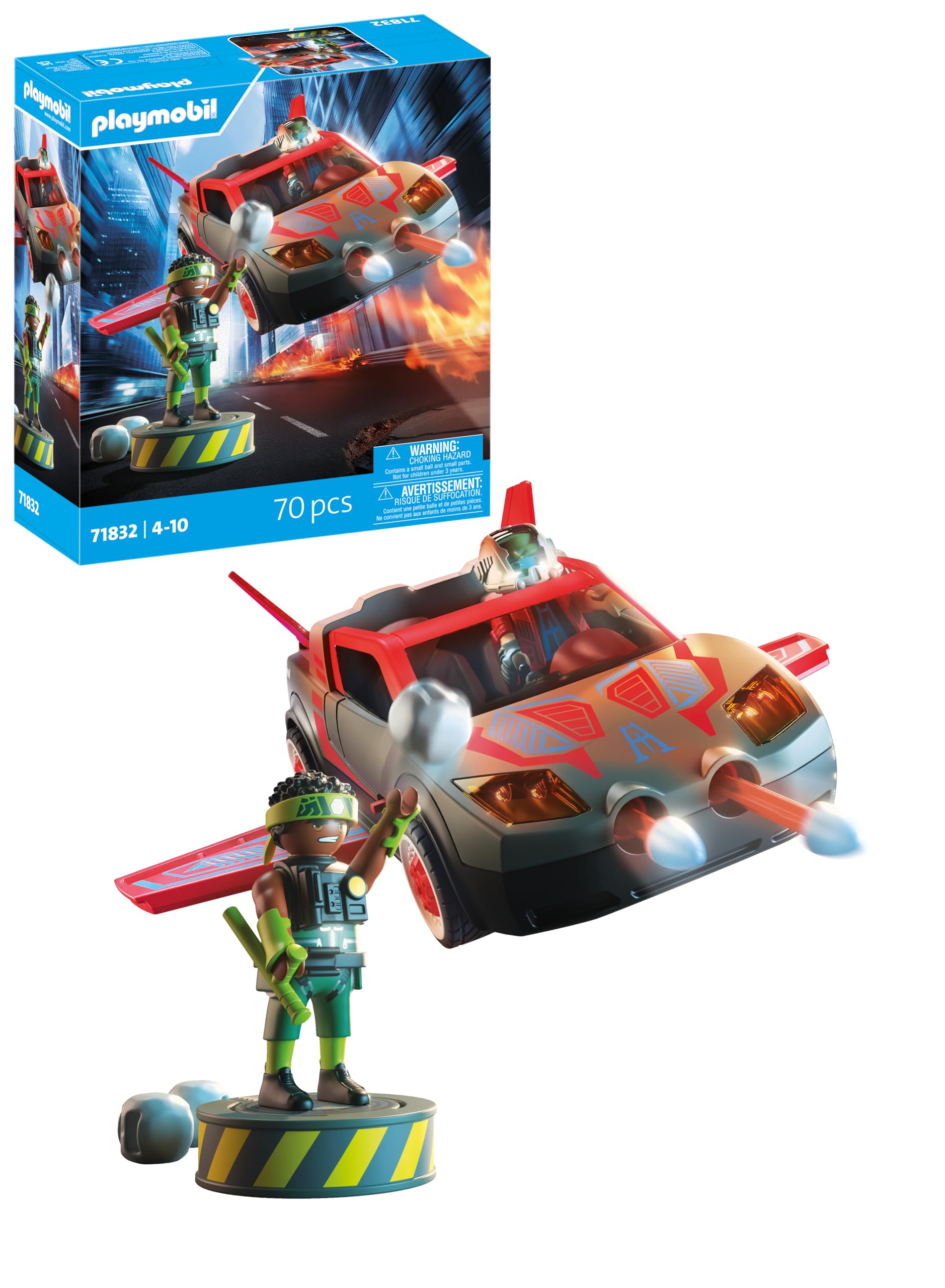 PLAYMOBIL | Heroes | Helden-Multifunktionsfahrzeug | Spielzeug ab 4 Jahren | Geschenk für Kinder | Vielseitiges Action-Fahrzeug | Mit Schussfunktion & Spielfigur | 71832