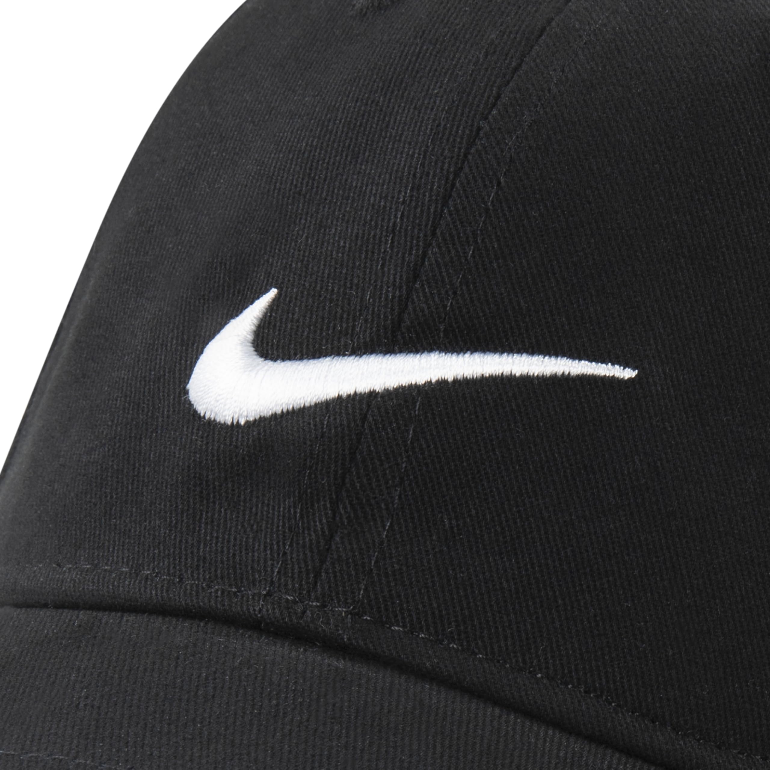 Nike Mały chłopięcy antracyt haftowany czapka Swoosh (czarny)