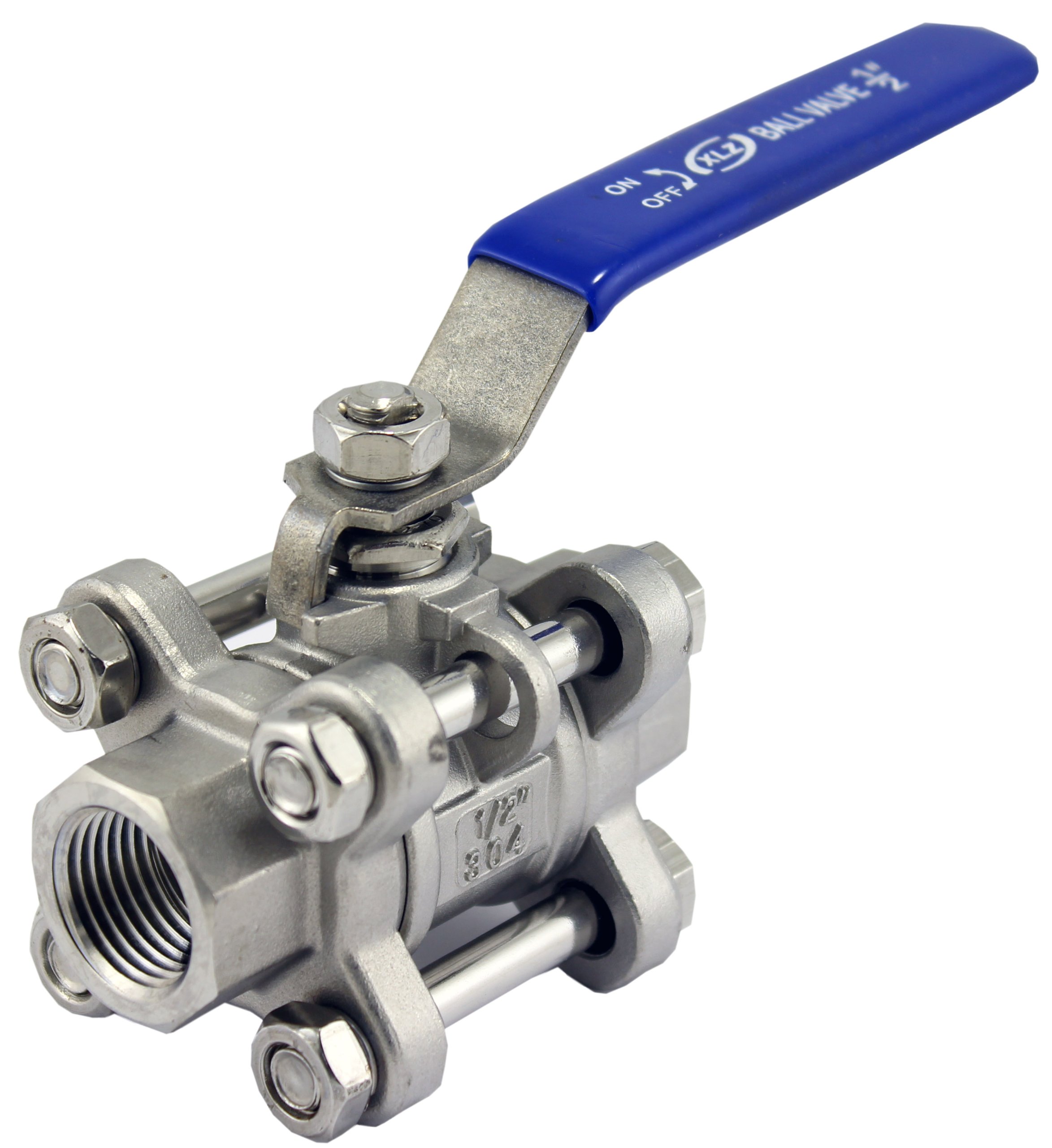 Duda Energy 3PCBV-WOG200-F050 Full Port Ball Valve, 3 Piece, 1/2