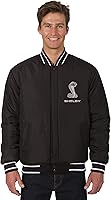 Vista 3 de Mens Shelby Cobra todos Reversible chamarra de lana con bordado Emblemas