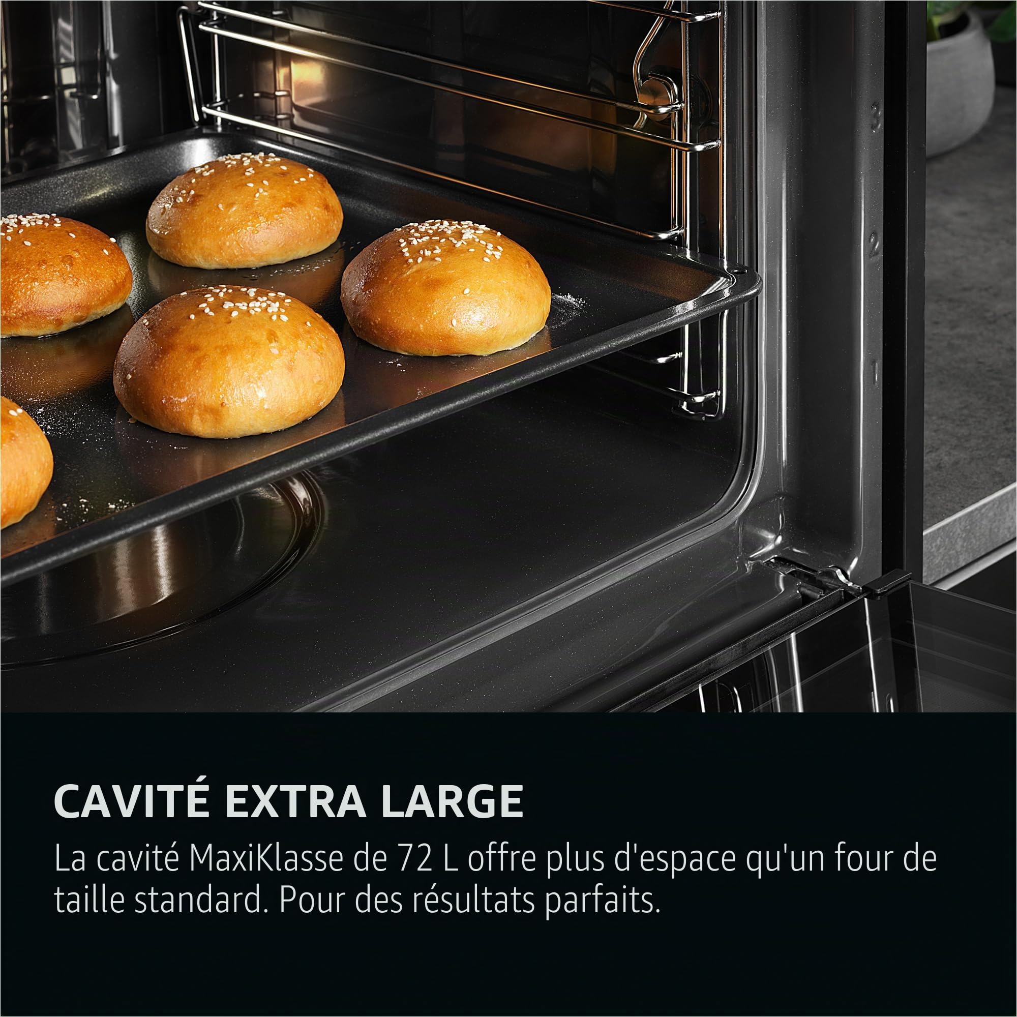 AEG TE7PB62WAB - Four encastrable Wifi - Série 7 - Écran couleur TFT Full Touch avec assistant de cuisson - Fabriqué en Allemagne - Auto-nettoyage à pyrolyse - Capteur de température centrale : pour
