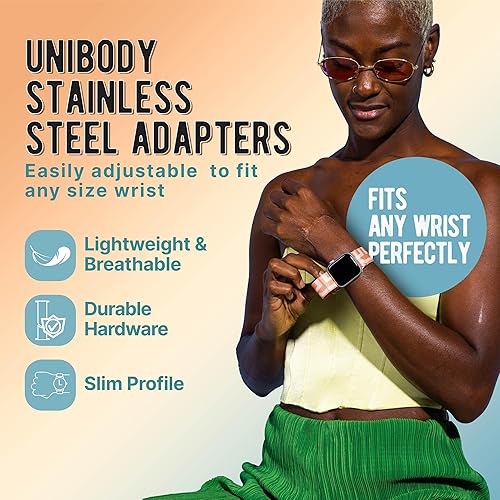 Miniatura 8 de Braxley Correas elásticas y lavables ajustables para iWatch, compatibles con Apple Watch Series 123456789UltraSE 1.496 in1.575 in1.614 in1.654