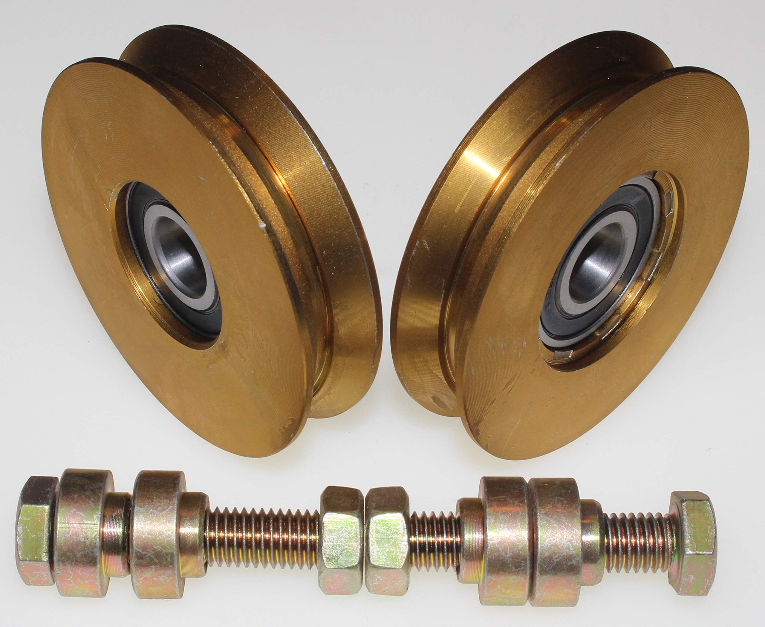 V Groove Gate Wheel V89-12 - Diamètre : 89 mm - Tige : 12 mm.
