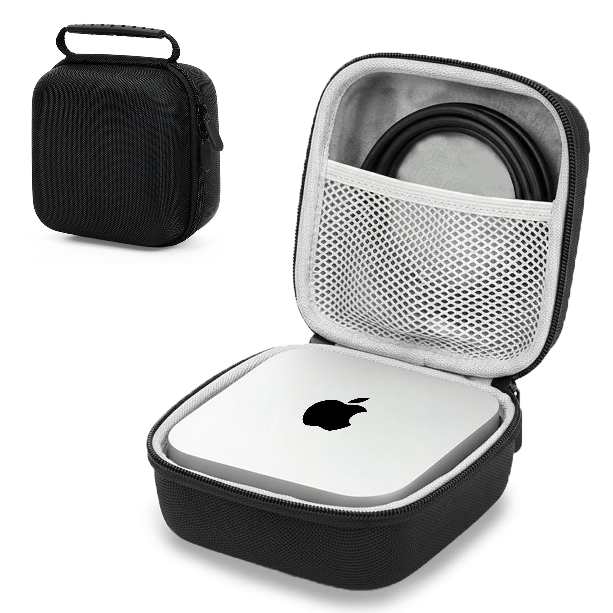 Sounce Carrying Case Compatible with Mac mini M4 EVA Hard Shell Waterproof Travel Storage Bag with Handle for Apple Mac mini M4 Desktop Computer & Accessories (16x16x9.5cm, Black)