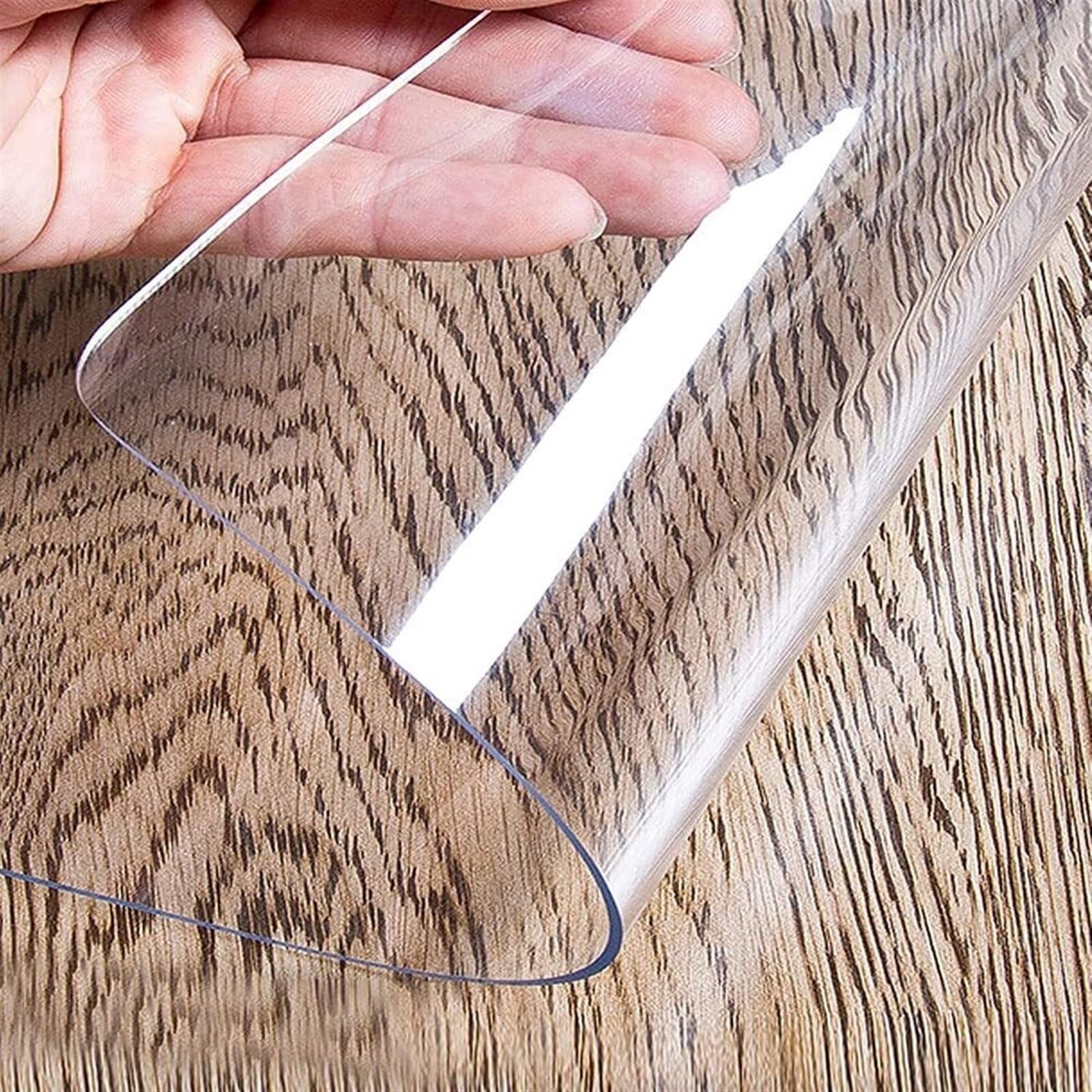 Crystal Clear Table Protector - Transparent PVC Film, 1-3 mm, Greaseproof, Scratch-Resistant, Heat Resistant, Waterproof