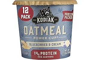 Kodiak Cakes Power-Packed Oatmeal, Bursting with Blueberries and Cream
