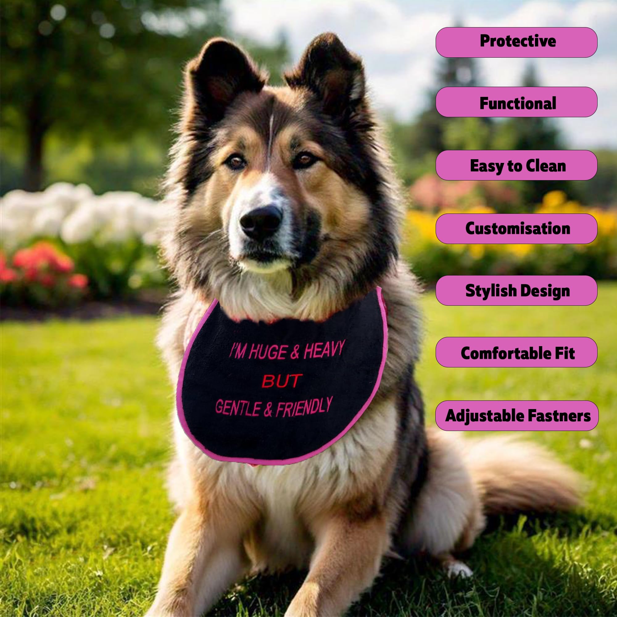 Pettorina personalizzata per cani San Bernardo con nome - Materiale impermeabile di alta qualità - super confortevole