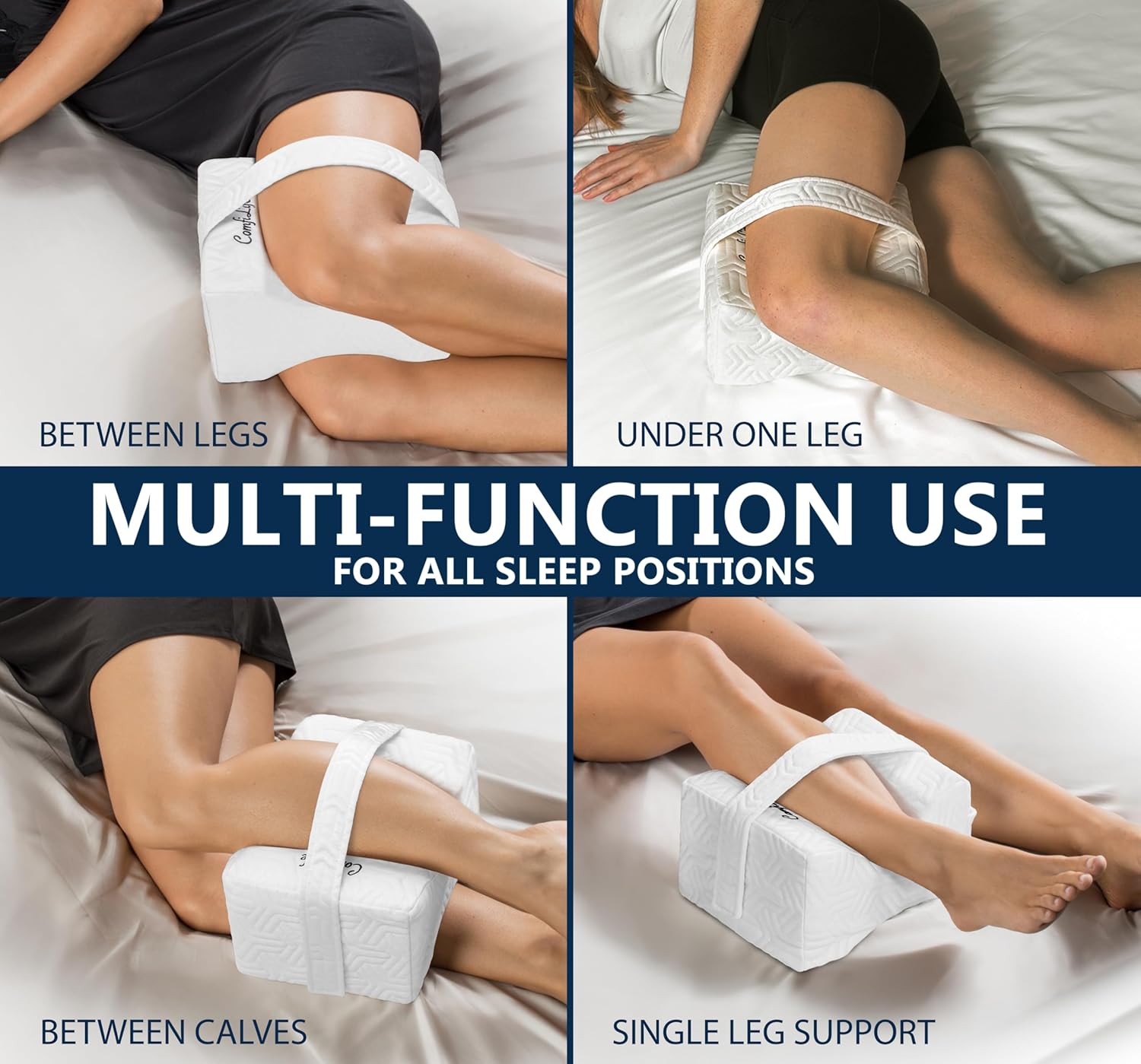 ComfiLife Knee Pillow for Side Sleepers & Knee Pillow for Back Sleeping – Premium Support for Pain-Free Sleep and Relaxation