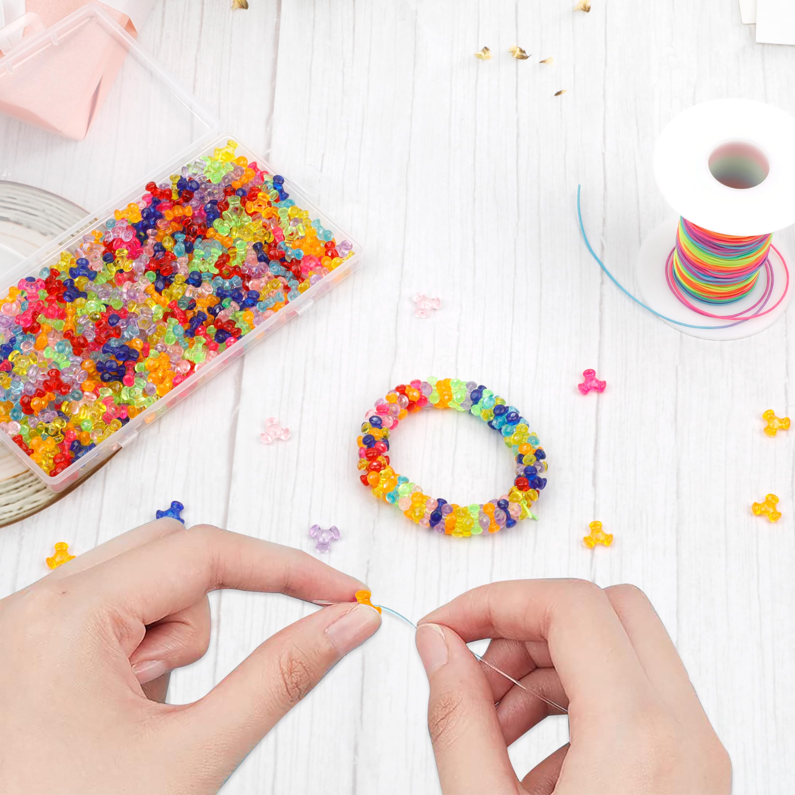 Pony Beads, Assorted Transparent Colors, 400 Pieces Per Pack 6 Packs 195450597582356509 - Foto 8