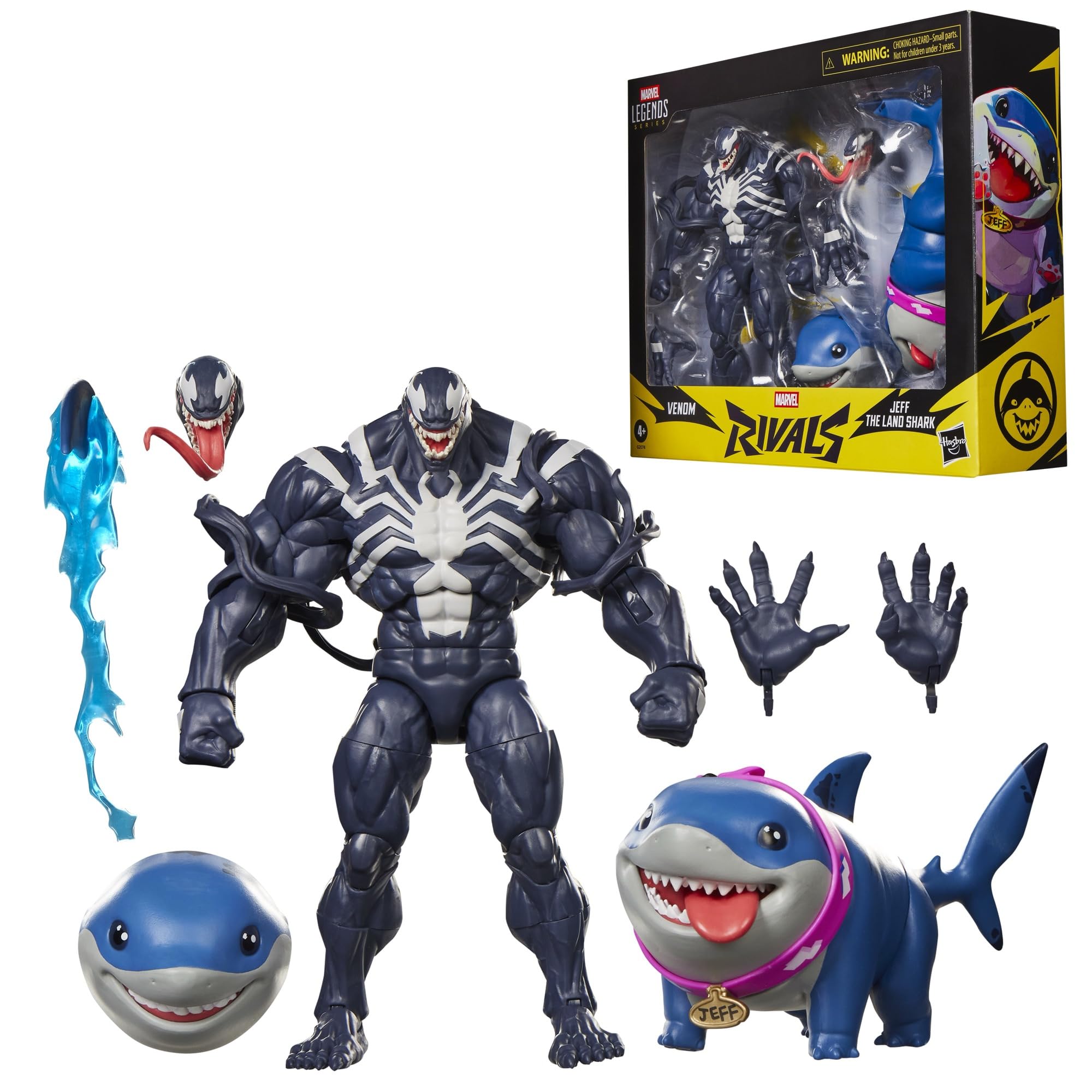 Marvel Legends Series Marvel Rivals Venom & Jeff the Land Shark, vom Videospiel inspirierte Action-Figuren (15 cm) zum Sammeln
