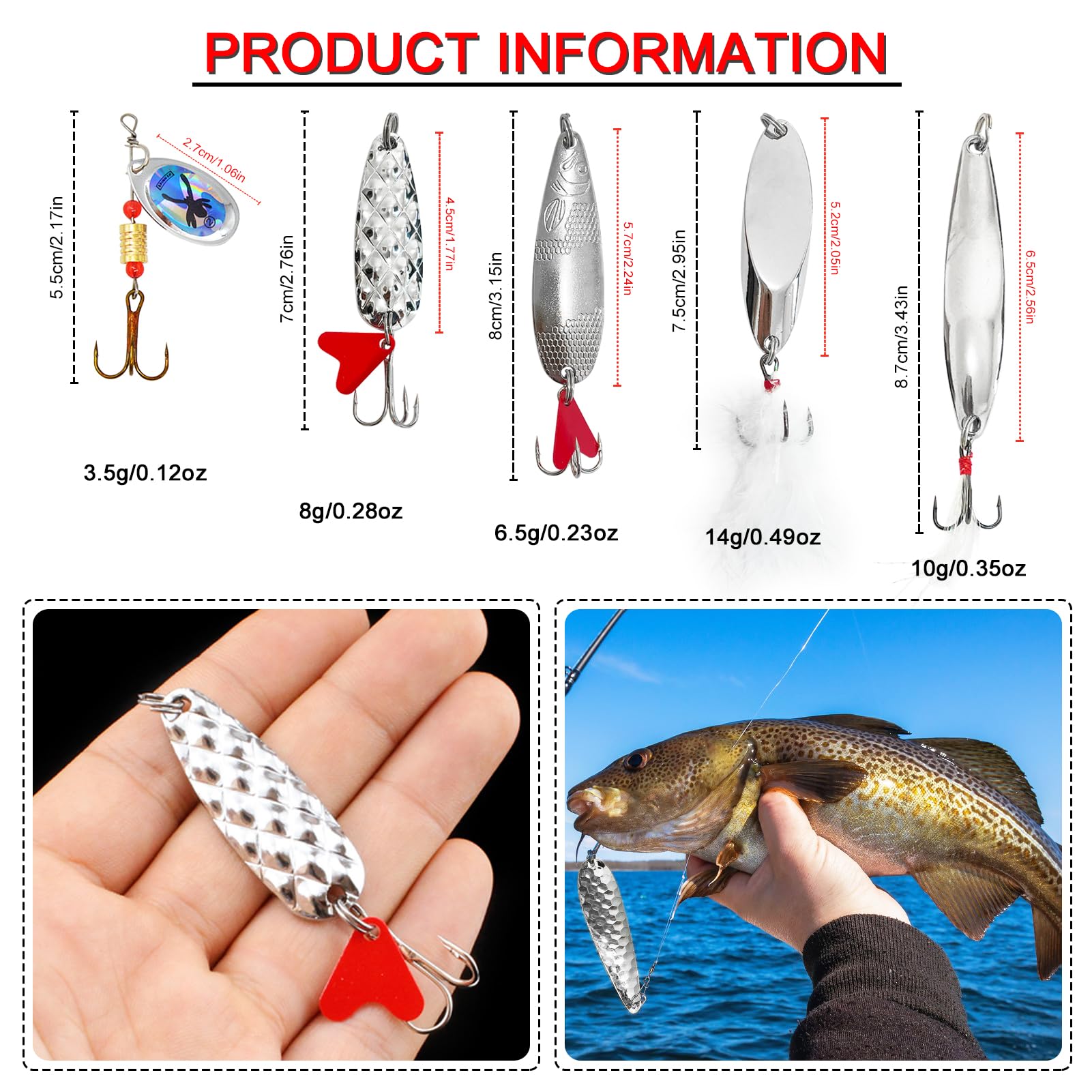 491 Stück Angeln Köder Set Gemischt, AngelKöder Kit mit Tackle Box Enthält Angelzubehör Wobbler Forellenköder Jigköpfe Blinker Angeln Angelhaken Set Angelwirbel Angelblei