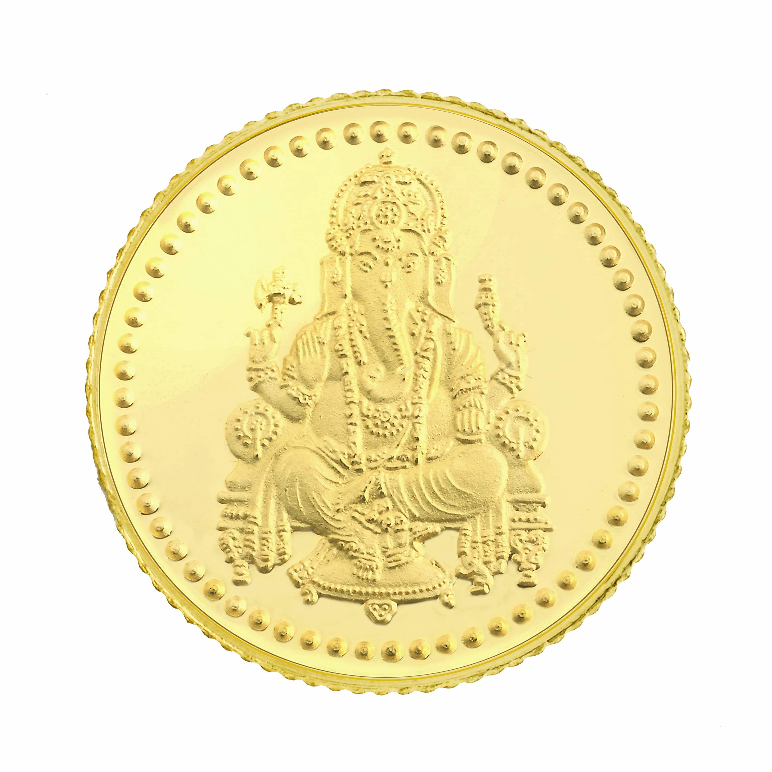 24k (999) Lord Ganesh 2 gm Yellow Gold Coin