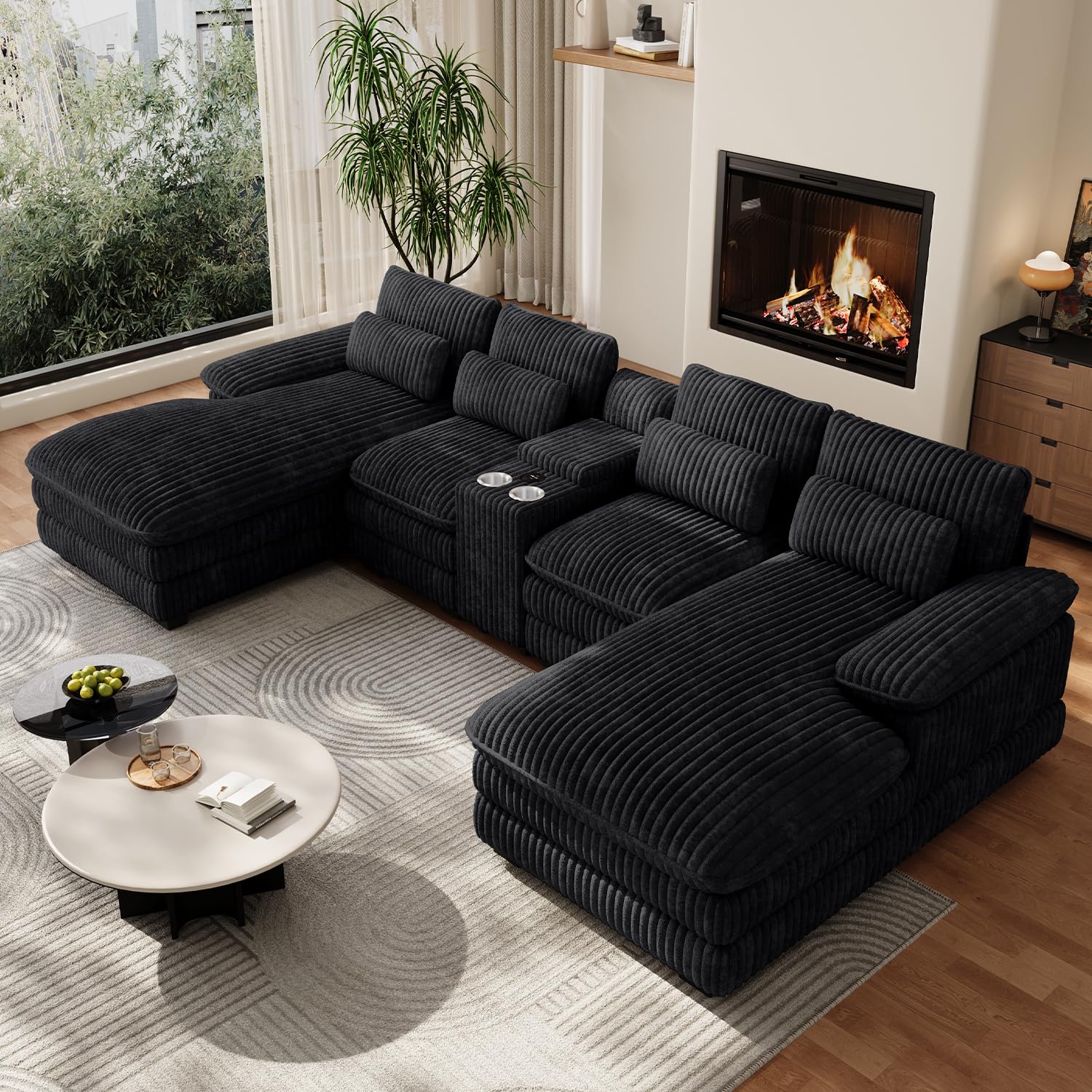 ONEMMLION 133 U-Shaped Cloud Couch