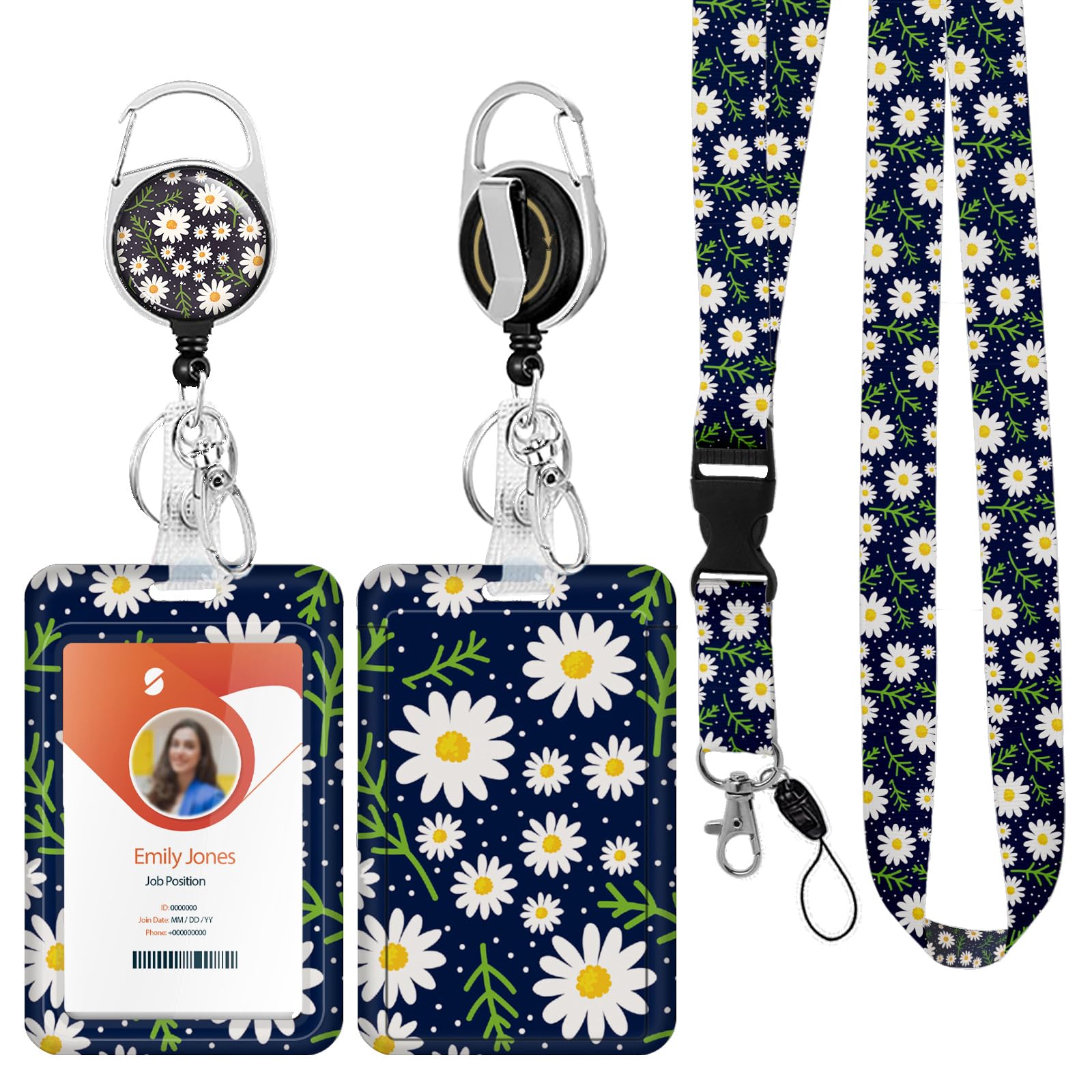 ID Badge Holder mit Lanyard, einziehbare ID Badge Card Holde