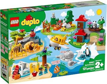 LEGO DUPLO Town World Animals 10907 Exclusive Building Bricks 121 Pieces