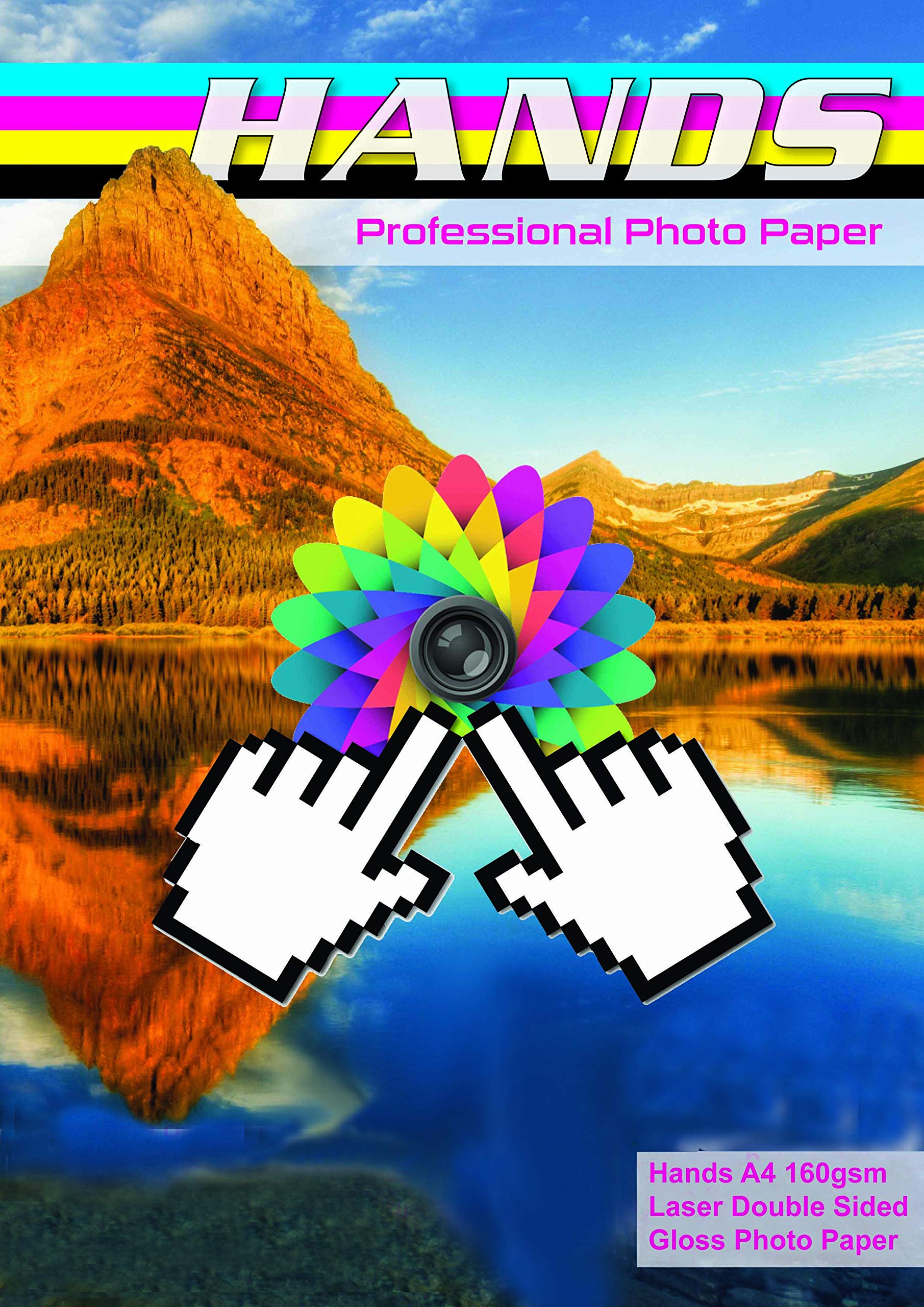 1000 fogli Hands A4 160 gsm carta fotografica lucida su entrambi i lati