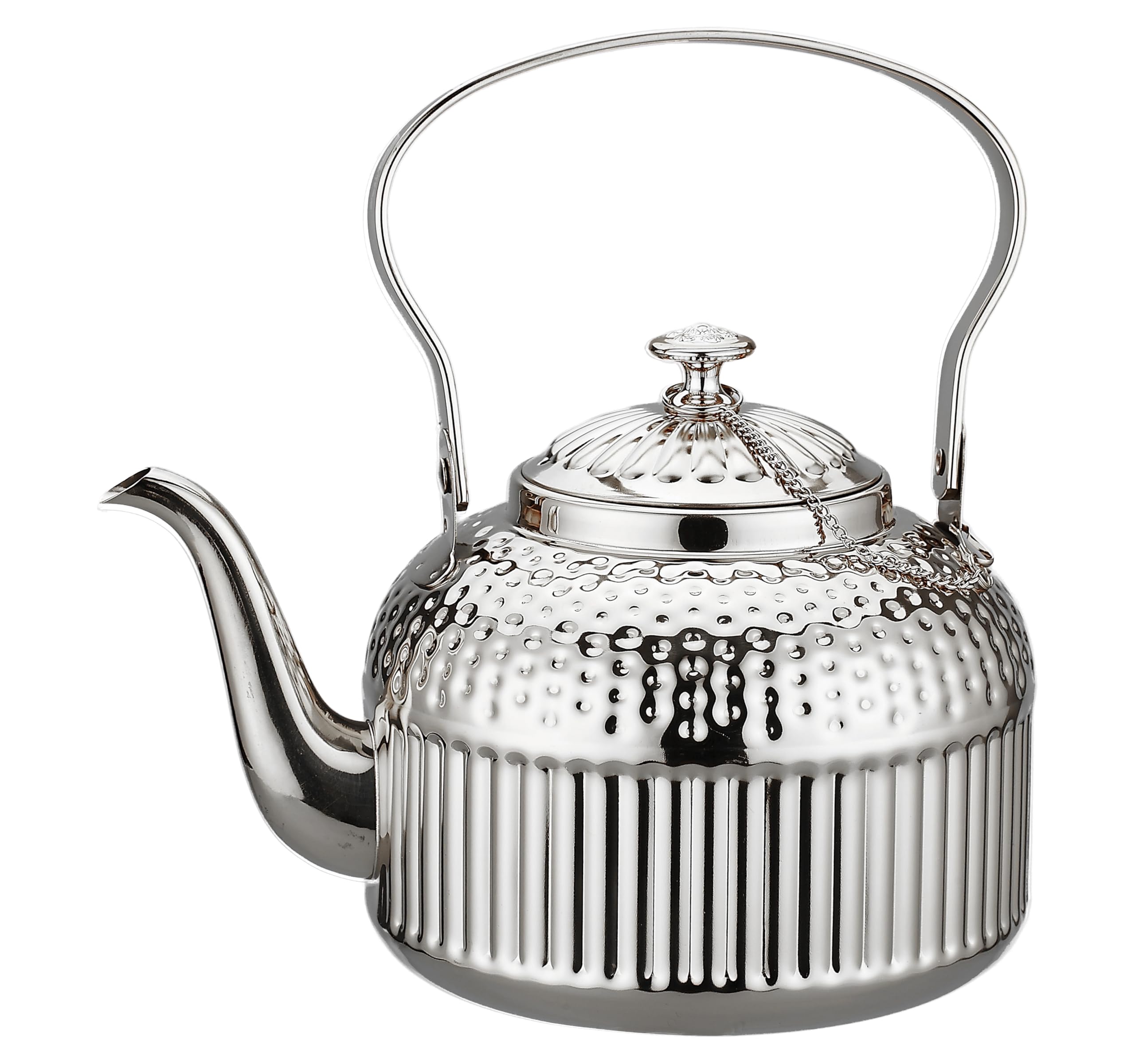 Café Olé Rondeo Roestvrijstalen theepot theepot met infuser mandje 50oz 1500ml Café Olé Rondeo Roestvrijstalen theepot theepot met infuser mandje 50oz 1500ml