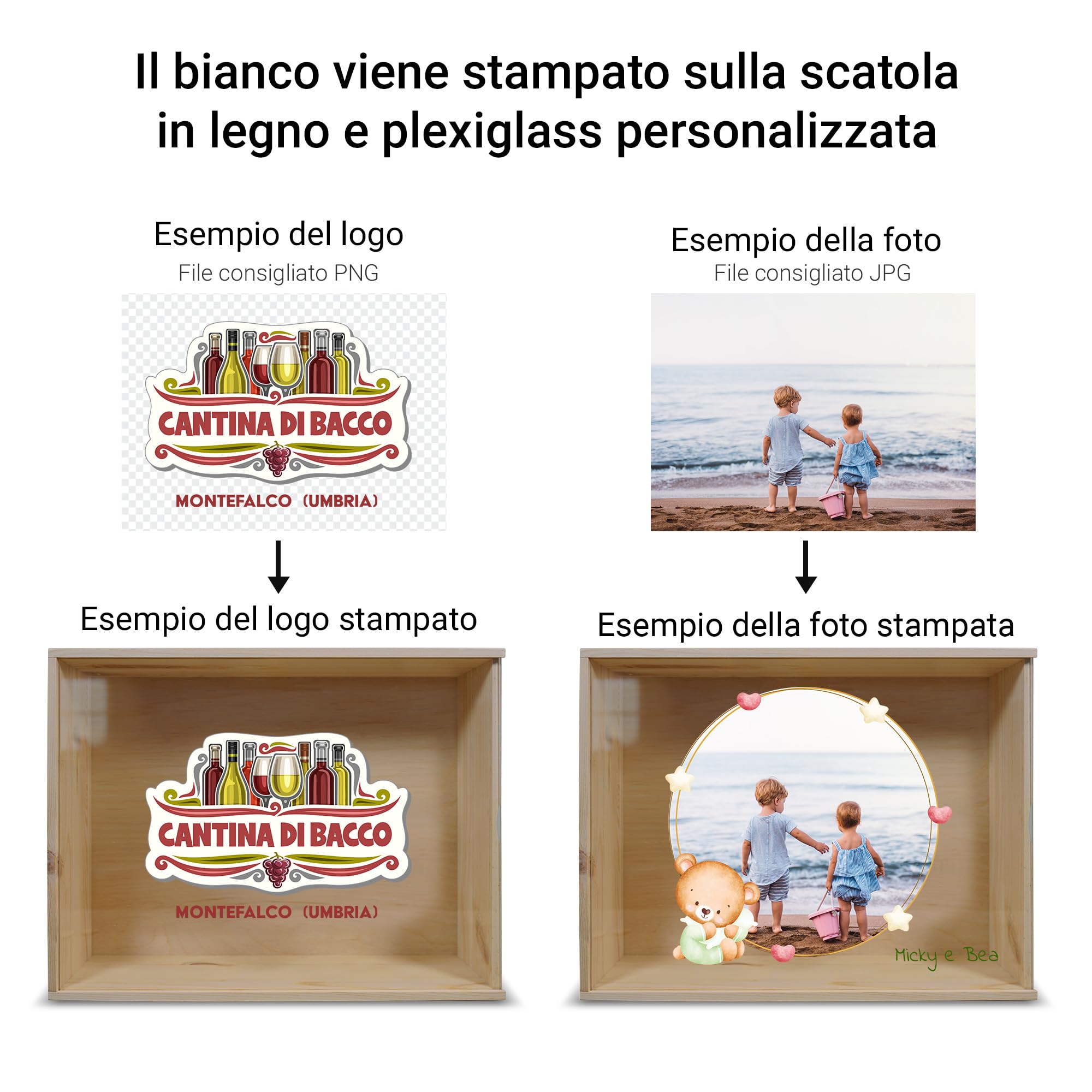 Caja de boda de plexiglás, Caja de recuerdos de madera para los recién casados, 36 x 27 x 10 cm, Caja de almacenamiento personalizada (Personalizzata matrimonio)