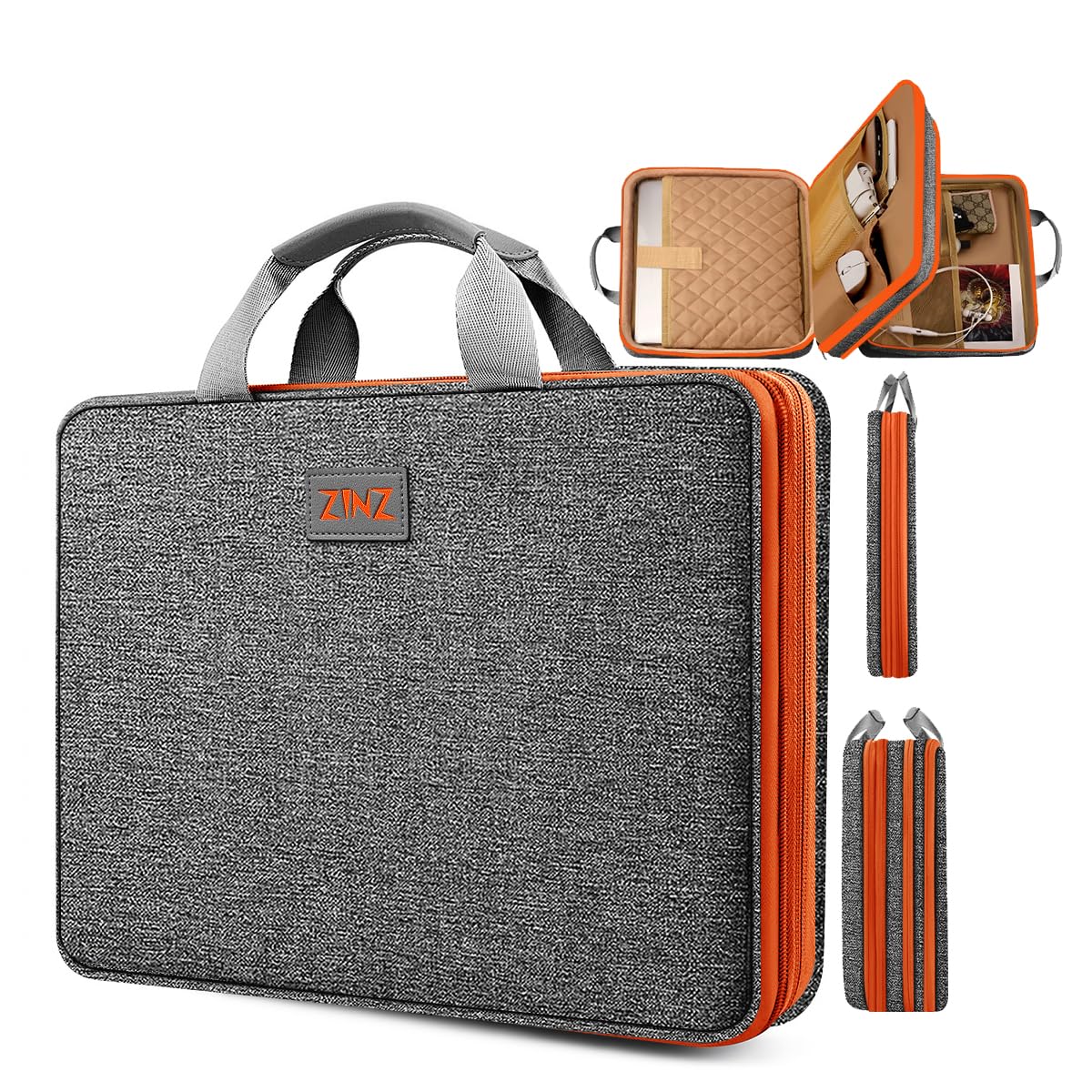 ZINZ Slim Expandable 13 13.3 13.6 14 Laptop Case Sleeve Compatible with MacBook Air/Pro 13-14 M1 M2 M3 2021-2023 Pro/Max,13.5 Surface Laptop 4/3,D01G02