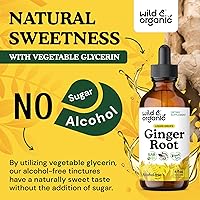 Vista 6 de Wild & Organic Gotas de Extracto de Raíz de Jengibre - Apoyo Inmunológico y Digestivo - Suplementos Líquidos de Jengibre - Tintura Vegana, Sin