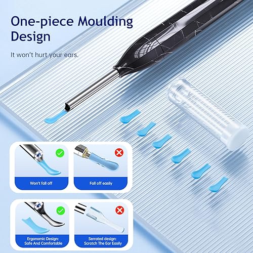 Miniatura 3 de Herramienta de eliminación de cera de oídos, limpiador de oídos con cámara HD 1920, kit de cámara visual inalámbrica con 6 luces LED, limpieza de