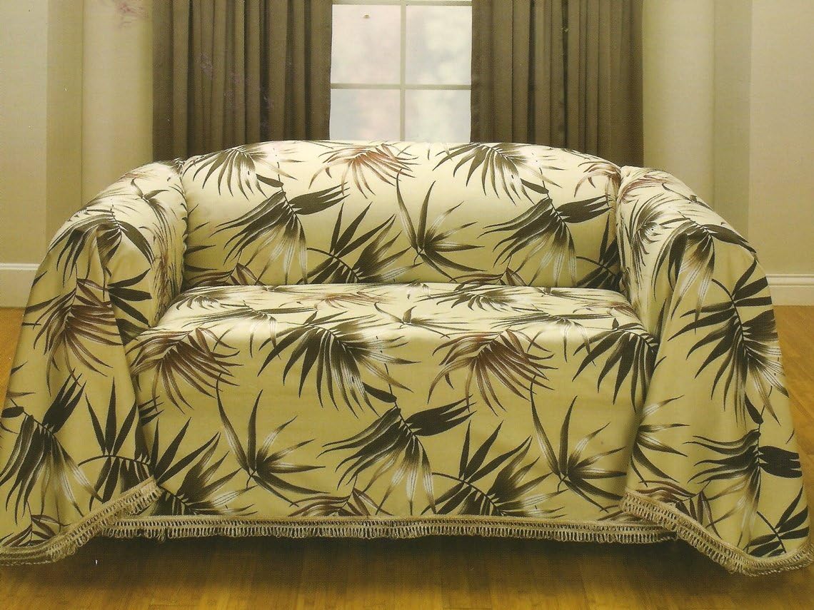 Tropical Sofa Throw Cover (Red) Home & Kitchen