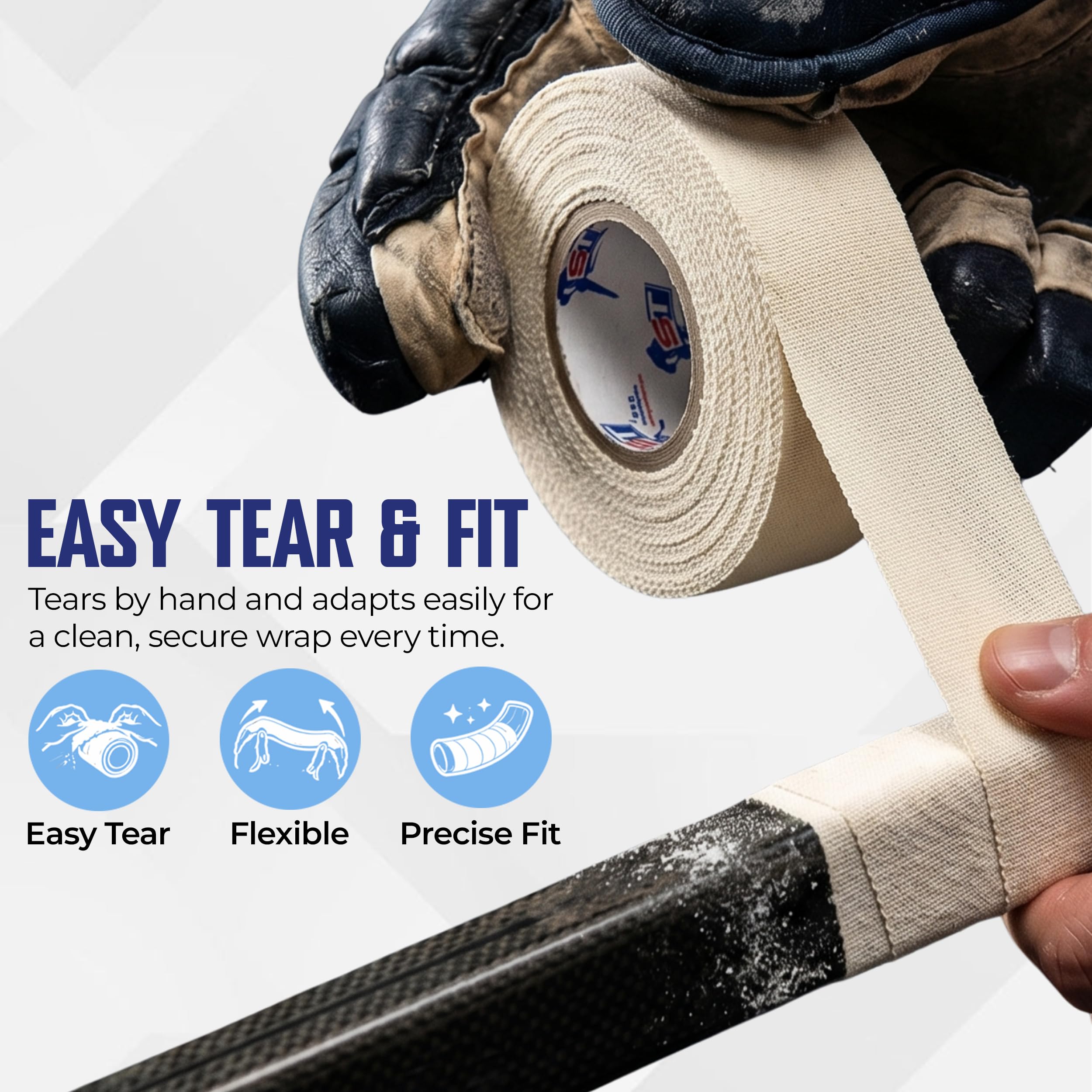 Sports Tape Taśma hokejowa, 6 rolek, szerokość 1 cal, długość 20 metrów (tkanina)