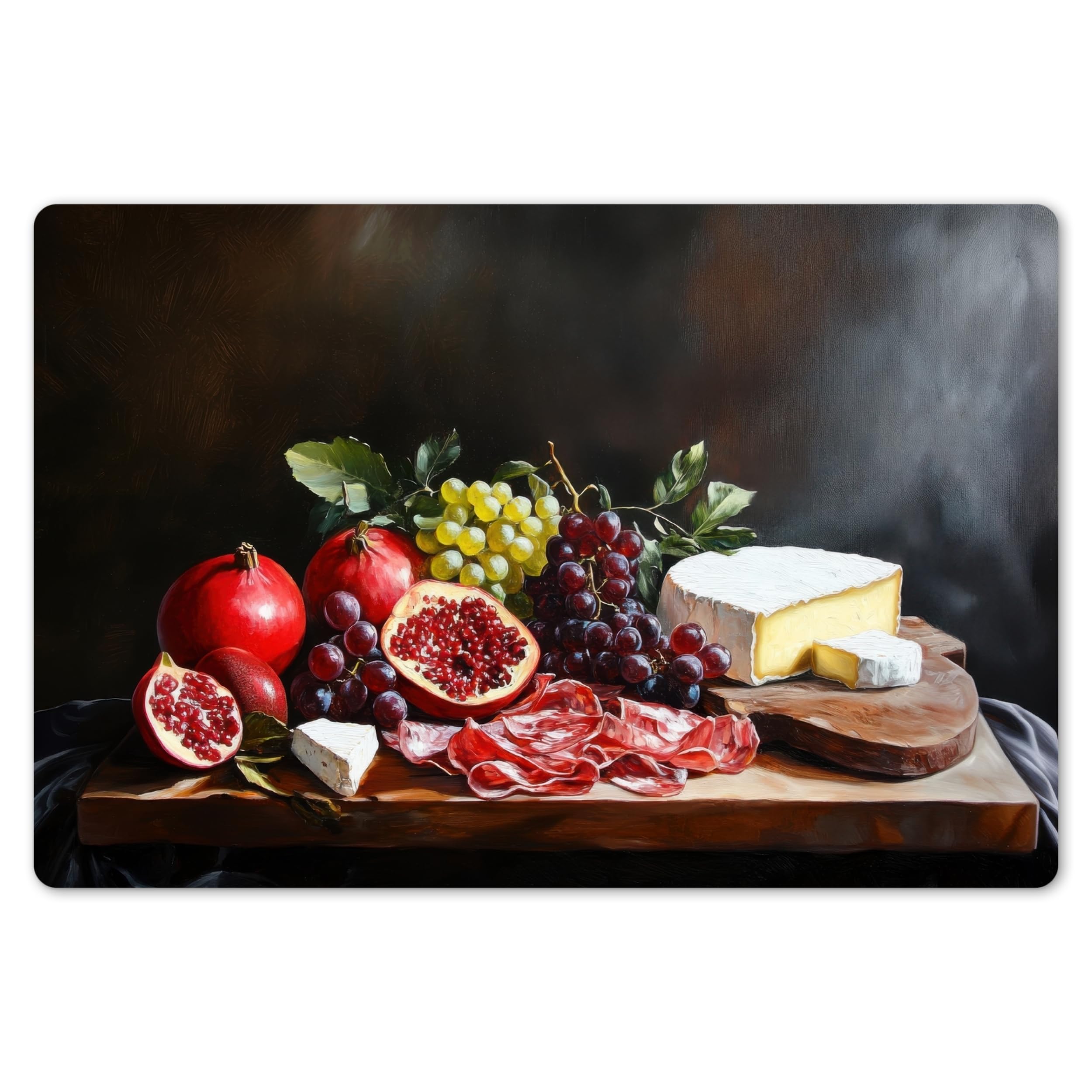 Kitchenyeah Drinking Board - Still Life Kitchenyeah© Place Mats For Table 18"X12" / 45X30 Cm Dinning Placemats 6 Set Large Placemat Plastic Vinyl Wipeable Wipe Clean Non Stick - Vintage