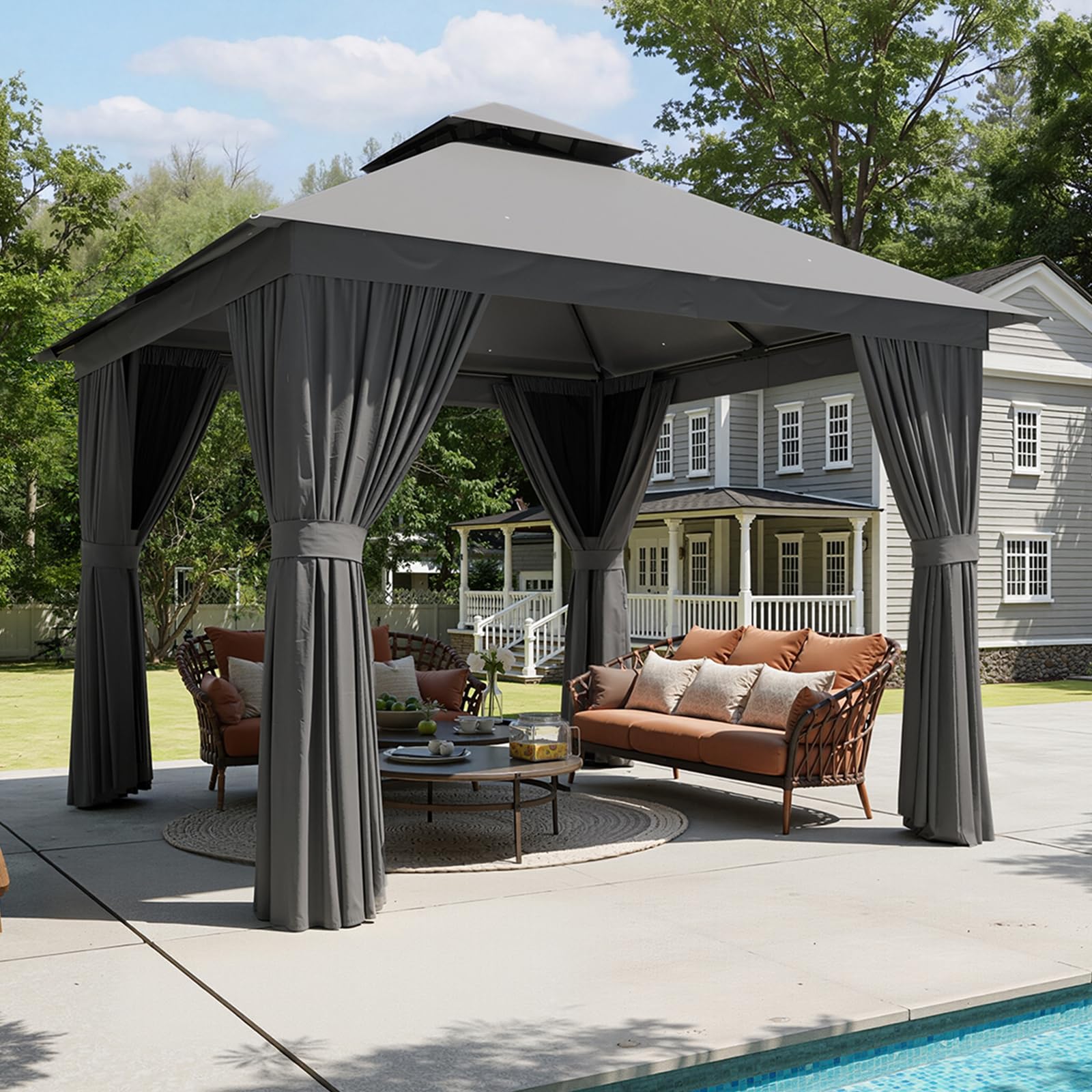 Aoxun 10x10 Outdoor Gazebo