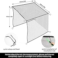 Vista 4 de Various Size Baseball Batting Cage Net Only/Backstop Nets, Baseball Batting Cages/Barrier Net for Backyard, Heavy Duty Hitting Net for Baseball