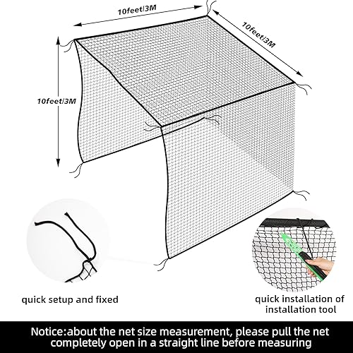 Miniatura 4 de Various Size Baseball Batting Cage Net OnlyBackstop Nets, Baseball Batting CagesBarrier Net for Backyard, Heavy Duty Hitting Net for Baseball,