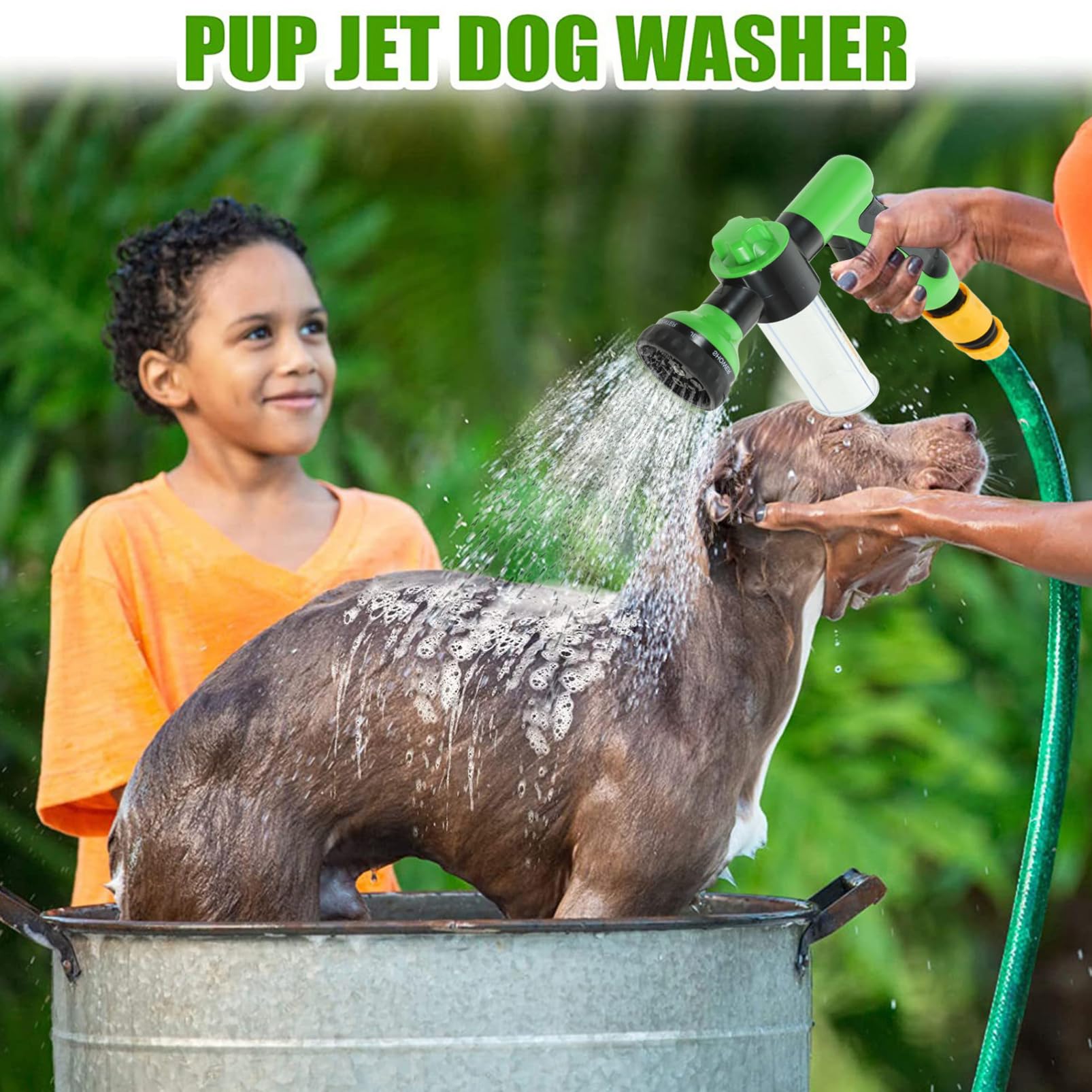 balacoo Dog Hose Nozzle Bath Sprayer for Dogs Garden Washer Hose Pet Shower Sprayer