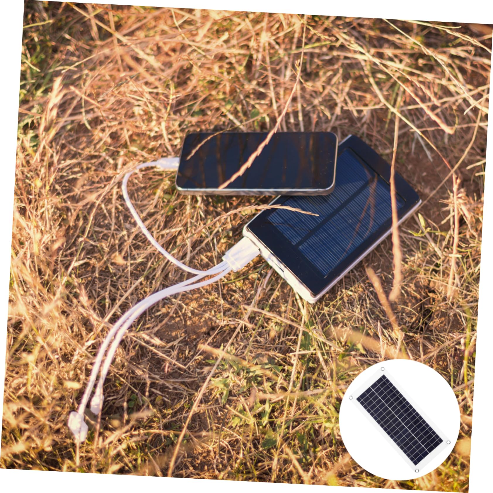 INOOMP Portable Solar Panel Charger for Phones and Outdoor Devices Lightweight Monocrystalline Design High Conversion Rate for Camping and Travel