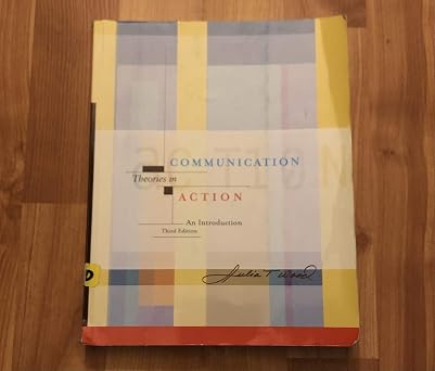 Communication Theories in Action An Introduction with InfoTrac Wadsworth Series in Speech Communications