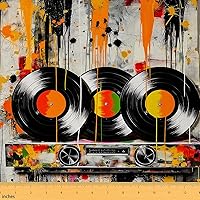 Vista 11 de jejeloiu The Yard - Tapicería de vinilo retro de los años 83 para sillas, tocadiscos de 3 yardas para proyectos de bricolaje en el hogar, decoración