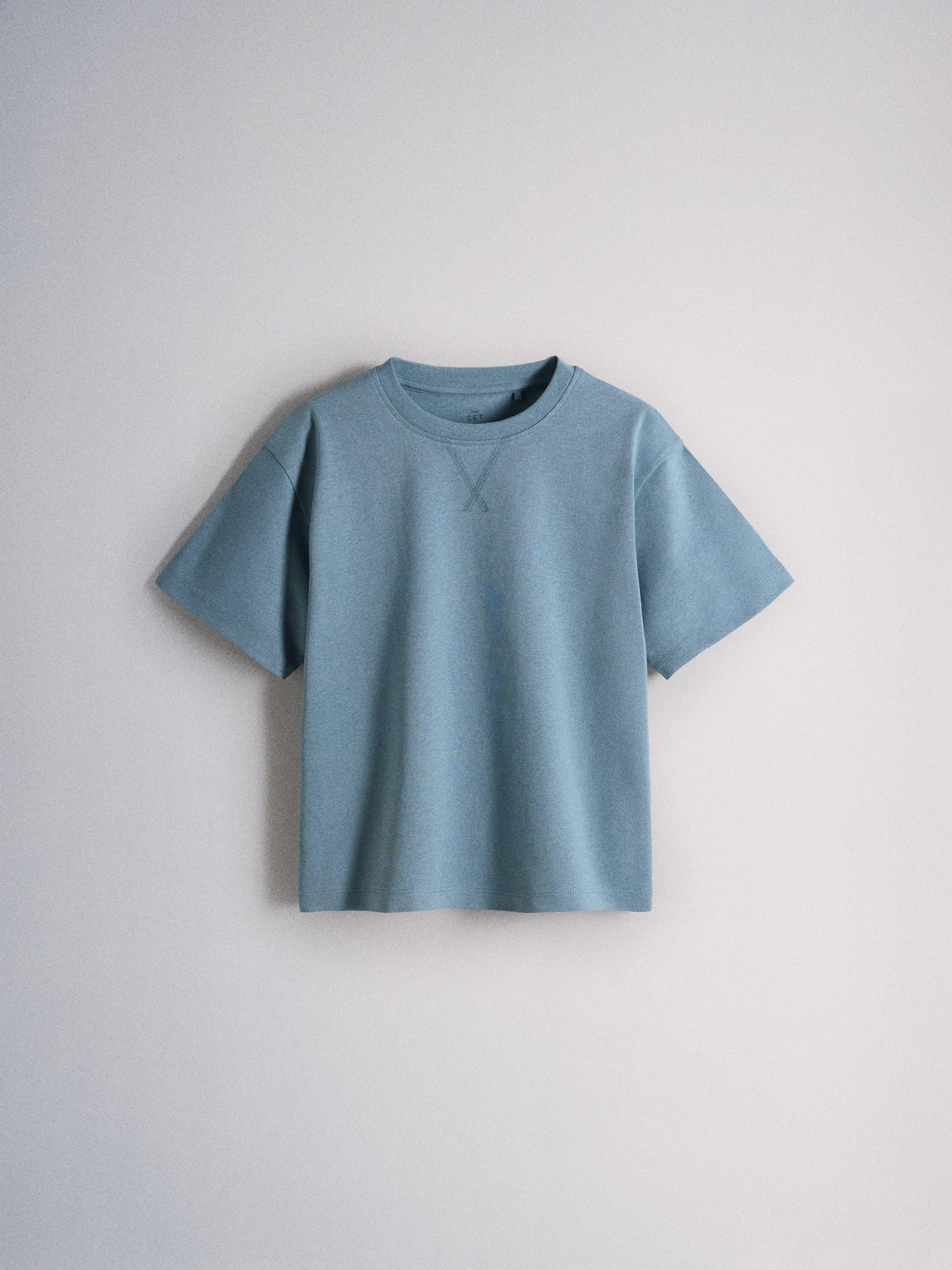 THE SET Jungen Schlafanzug mit Oversized Fit Kurzarm-T-Shirt und Shorts, 5er-Pack