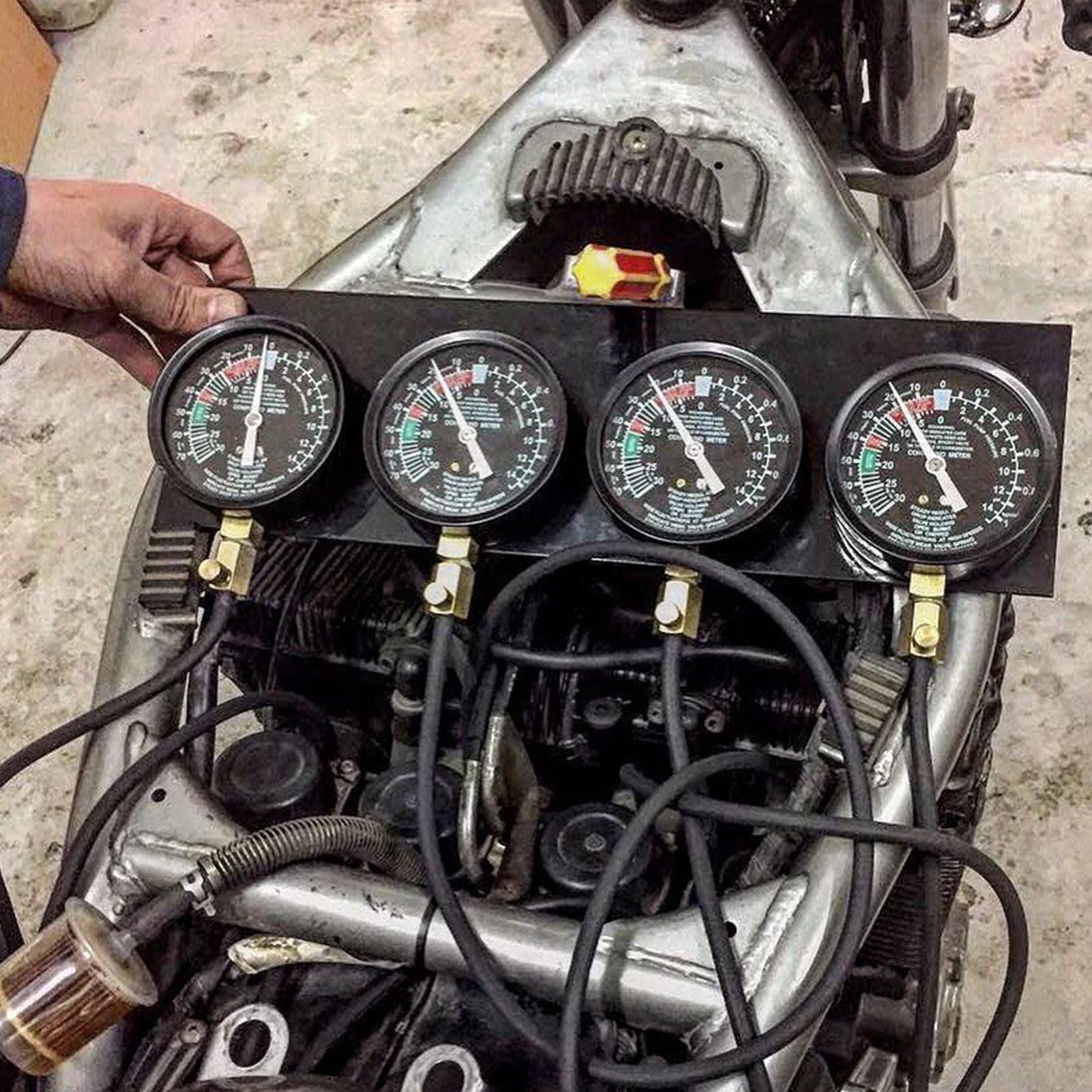 Sincronizador de Carburador Kit De Ajuste Para Carburadores De Moto | Medidor de Equilibrado para Sincronización para Taller Garaje y en Carretera