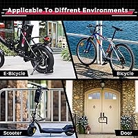 Vista 7 de Windone E Bike U Lock con llaves, 6 pulgadas de longitud, impermeable, de seguridad, antirrobo, para motocicleta y scooter con soporte de montaje