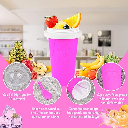 Miniatura 4 de Taza para hacer Slushie  TIK TOK - Vaso para granizado congelado rápido, portátil de viaje de doble capa, taza para hacer granizados casera, de