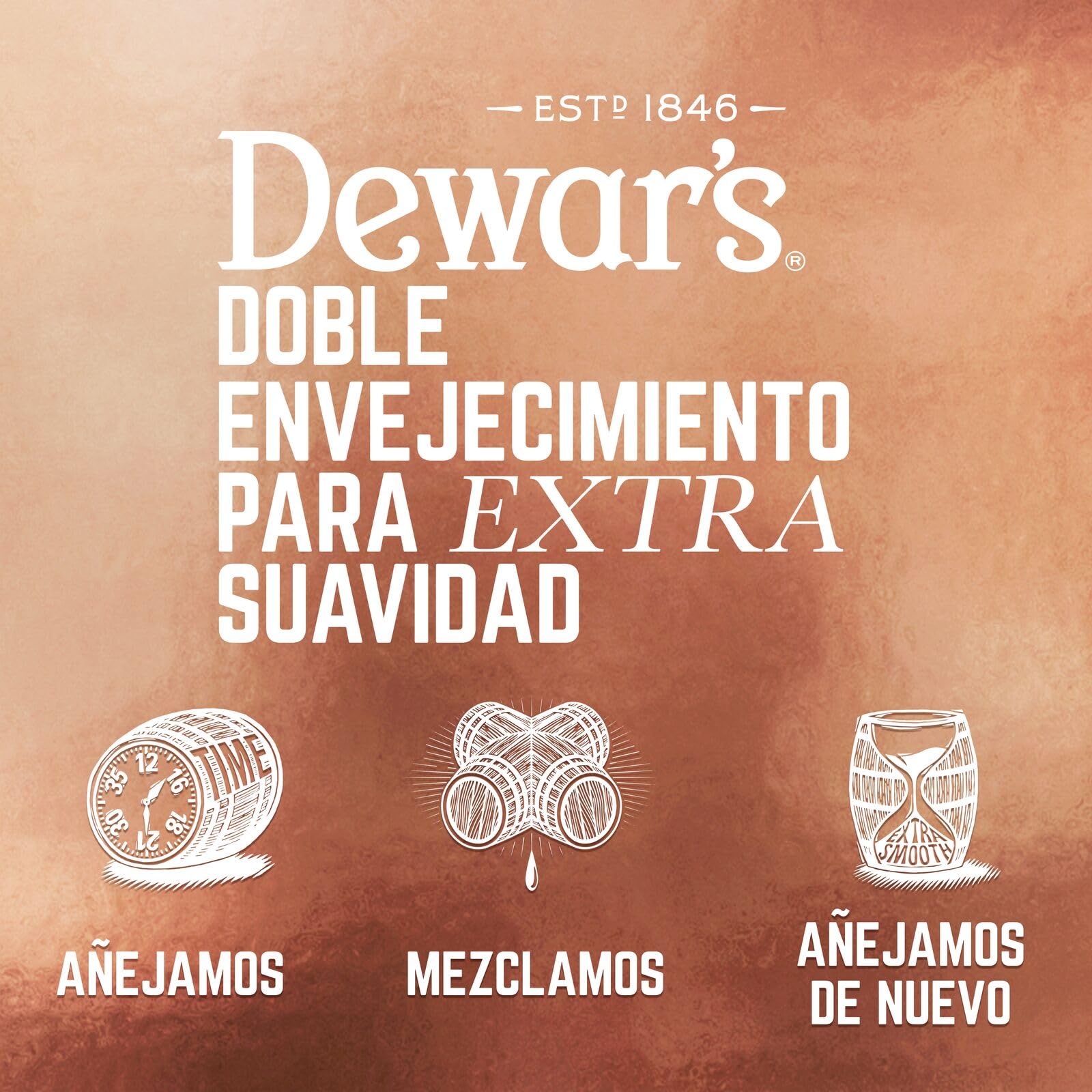 Dewar's White Label Blended Scotch Whisky, 40% ABV, 175cl / 1,75L, Acabado en Barricas de Roble Seleccionadas