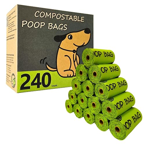 Certified Compostable Dog Poop Bag Rolls, Landfill friendly Doggie Poop